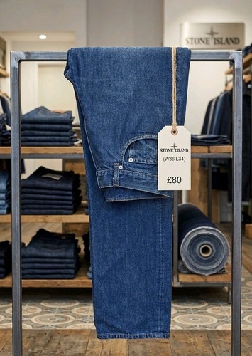 Jeans stone island blu denim - stone,